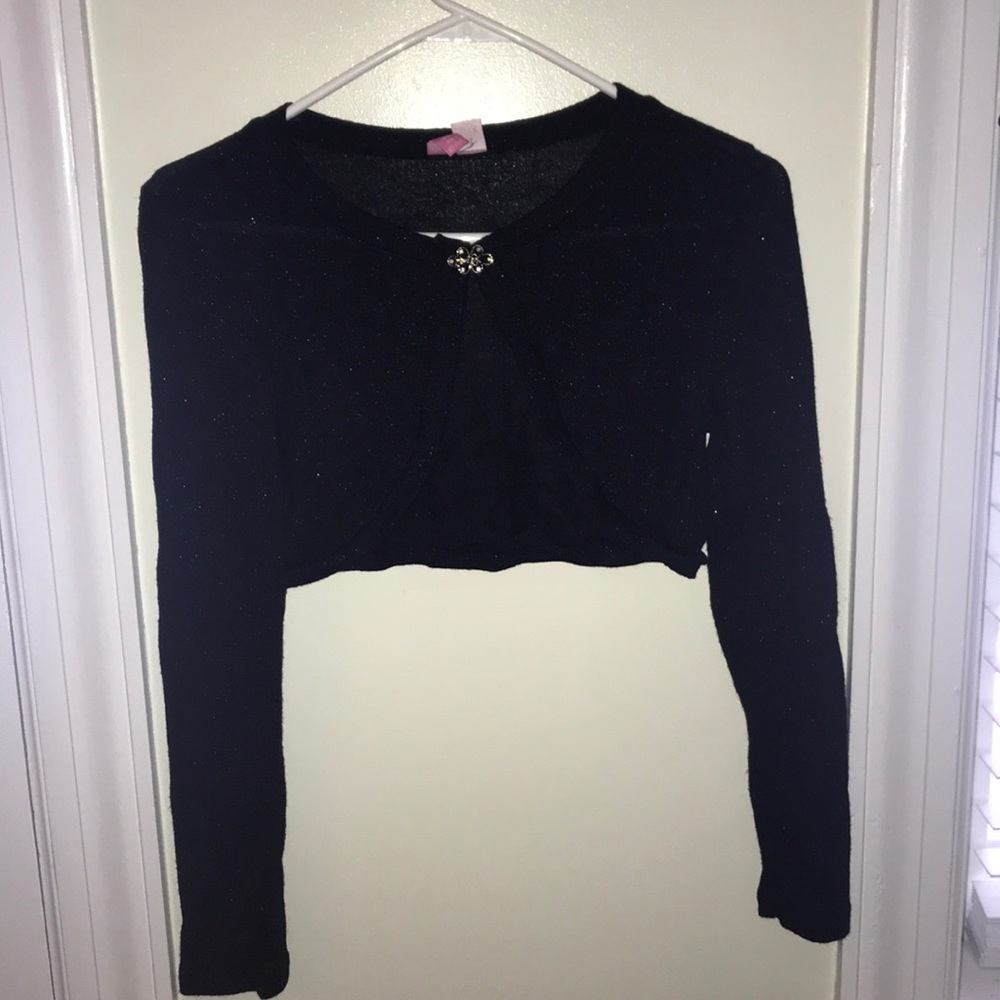 ❤️Short sparkly black cardigan